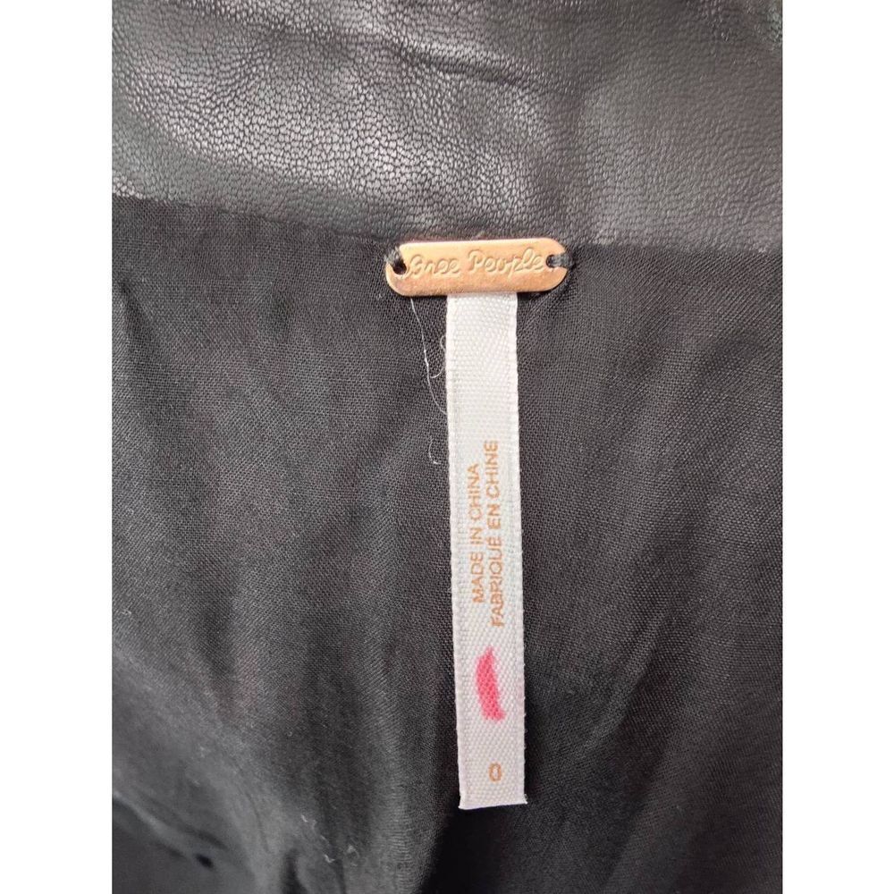 Free People Vegan Leather Snap Up Mini Skirt - Picture 4 of 4